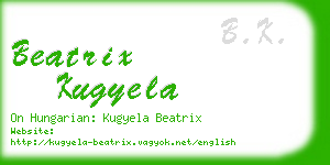 beatrix kugyela business card